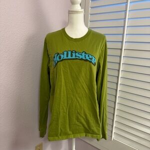 Hollister Olive Green Crew Neck Top